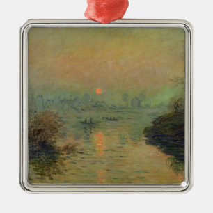 Ornement Métallique Claude Monet Sun plaçant au-dessus de la Seine