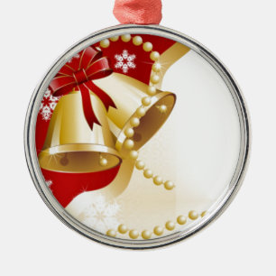 Ornement Métallique Cloches décoratives en or de Noël