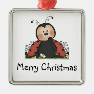 Ornement Métallique Coccinelle de Joyeux Noël