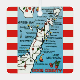 Ornement métallique coloré du comté de Door County