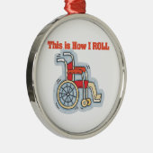 Ornement Métallique Comment je marche (fauteuil roulant) (Droite)