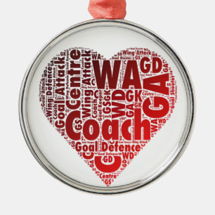 Ornement Métallique Conception de coeur de positions de net-ball