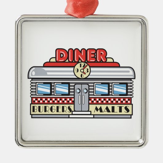 Ornement Métallique conception de diner rétro (Devant)