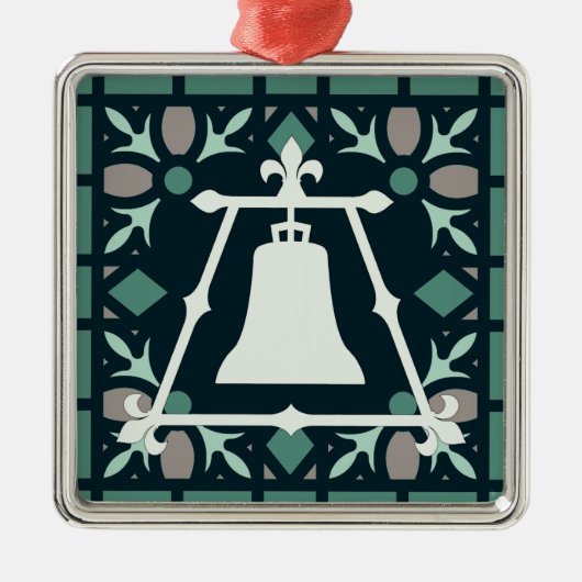 Ornement Métallique Conception de Fleur Raincross en verre souillé de (Devant)