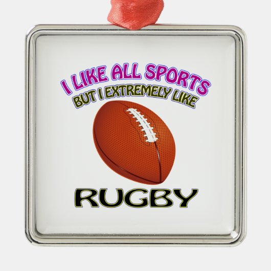 Ornement Métallique Conceptions de rugby (Devant)