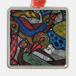 Ornement Métallique Conférence d'oiseau