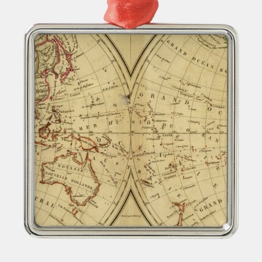 Ornement Métallique Continents (Devant)