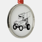 Ornement Métallique Contour de voiture de sprint (Droite)