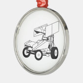 Ornement Métallique Contour de voiture de sprint (Gauche)