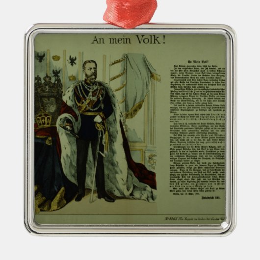 Ornement Métallique Copie d'une déclaration de Frederick III (Devant)