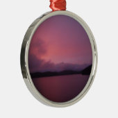 Ornement Métallique Coucher de soleil violet sur le lac Arrowhead (Droite)
