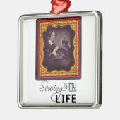 Ornement Métallique Coudre Est Ma Vie (Gauche)