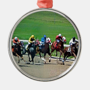Ornement Métallique Course de chevaux du Kentucky