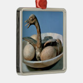 Ornement Métallique Couvercle d'un pot d'albâtre décoré d'un oiseau (Droite)