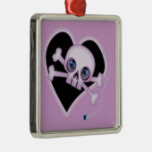 Ornement Métallique Crâne de néon pourpre (Droite)