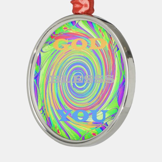 Ornement Métallique Créez votre propre Dieu Bénissez-vous un texte ins (Gauche)