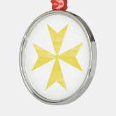 Ornement Métallique Croix maltaise (Gauche)