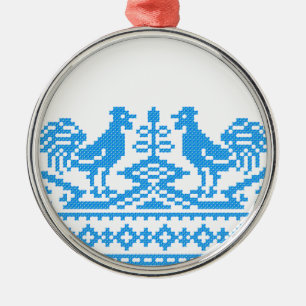 Ornement Métallique Cross-stitch