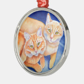 Ornement Métallique Cuddin de Tabby Orange (Gauche)