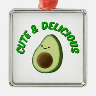 Ornement Métallique Cute Et Délicieux Avocado