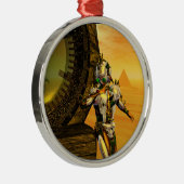 Ornement Métallique CYBORG TITAN DANS LE DÉSERT D'HYPERION Sci-Fi Roun (Droite)