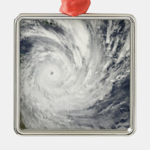 Ornement Métallique Cyclone tropical Yasi au-dessus de l'Australie