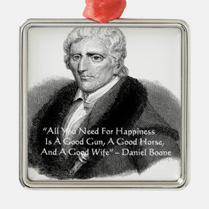 Ornement Métallique Daniel Boone Hummor Quote Venin Tees Cards