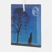 Ornement métallique de loup Howling (Avant gauche)