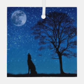 Ornement métallique de loup Howling (Verso)