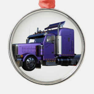 Ornement Métallique De pourpre camion de remorque métallique de