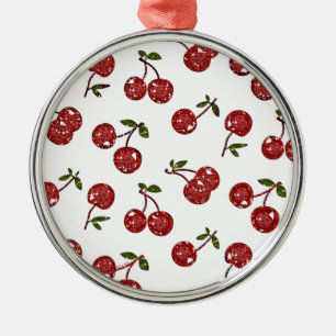 Ornement Métallique De RAB de rockabilly cerises de cerise très sur le