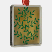 Ornement Métallique Décor de feuilles vertes feuilles (Droite)