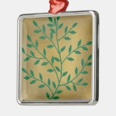 Ornement Métallique Décor de feuilles vertes feuilles (Gauche)