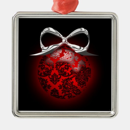 Ornement Métallique Décor Fancy Red Black Silver (Devant)