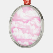 Ornement Métallique Décor Fuchsia Rose Joyeux Nuages (Gauche)