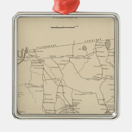 Ornement Métallique Deering, Hillsborough Co (Devant)