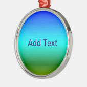 Ornement Métallique Dégradé bleu et vert mer et ciel (Gauche)