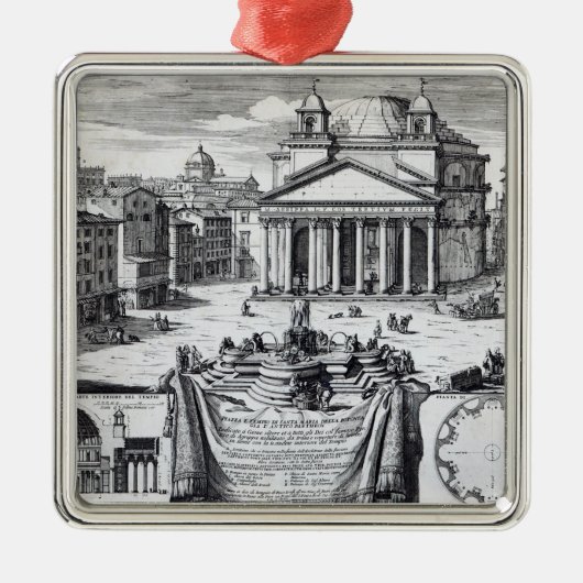 Ornement Métallique Della Rotonda de Piazza avec une vue de Panthéon (Devant)