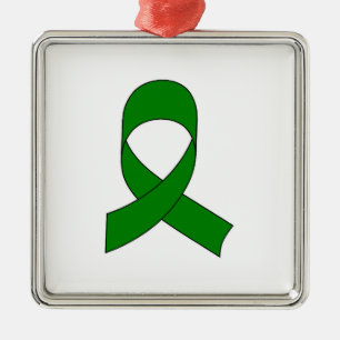 Ornement Métallique Dessin de ruban vert