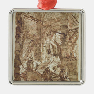 Ornement Métallique Dessin préparatoire pour le numéro de plaque VII