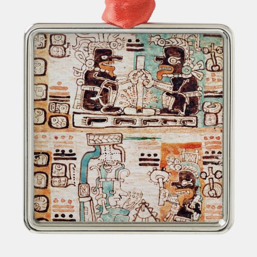 Ornement Métallique Détail d'un codex maya (Devant)