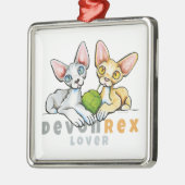 Ornement Métallique Devon Rex Lover (Gauche)