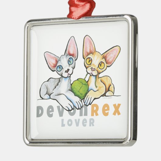 Ornement Métallique Devon Rex Lover (Gauche)