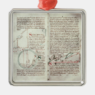 Ornement Métallique Diagrammes des mesures et du texte (vélin)