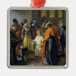 Ornement Métallique Douze-année vieux Jésus dans le temple, 1851