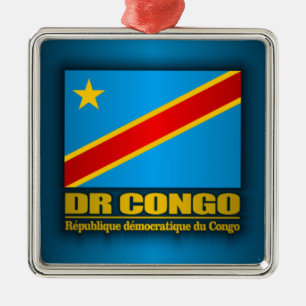 Ornement Métallique Drapeau de DR Congo