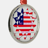 Ornement Métallique Drapeau des États-Unis d'Amérique (Droite)