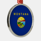 Ornement Métallique Drapeau d'État du Montana (Droite)
