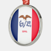 Ornement Métallique Drapeau d'État Iowa (Gauche)
