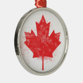 Ornement Métallique Drapeau du Canada (Droite)